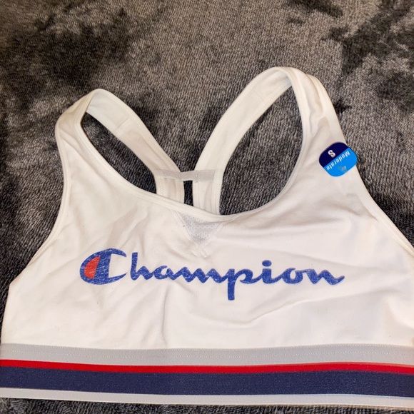 Champion Other - New w Tags Champion White, Blue, red, and gray striped band sports bra
